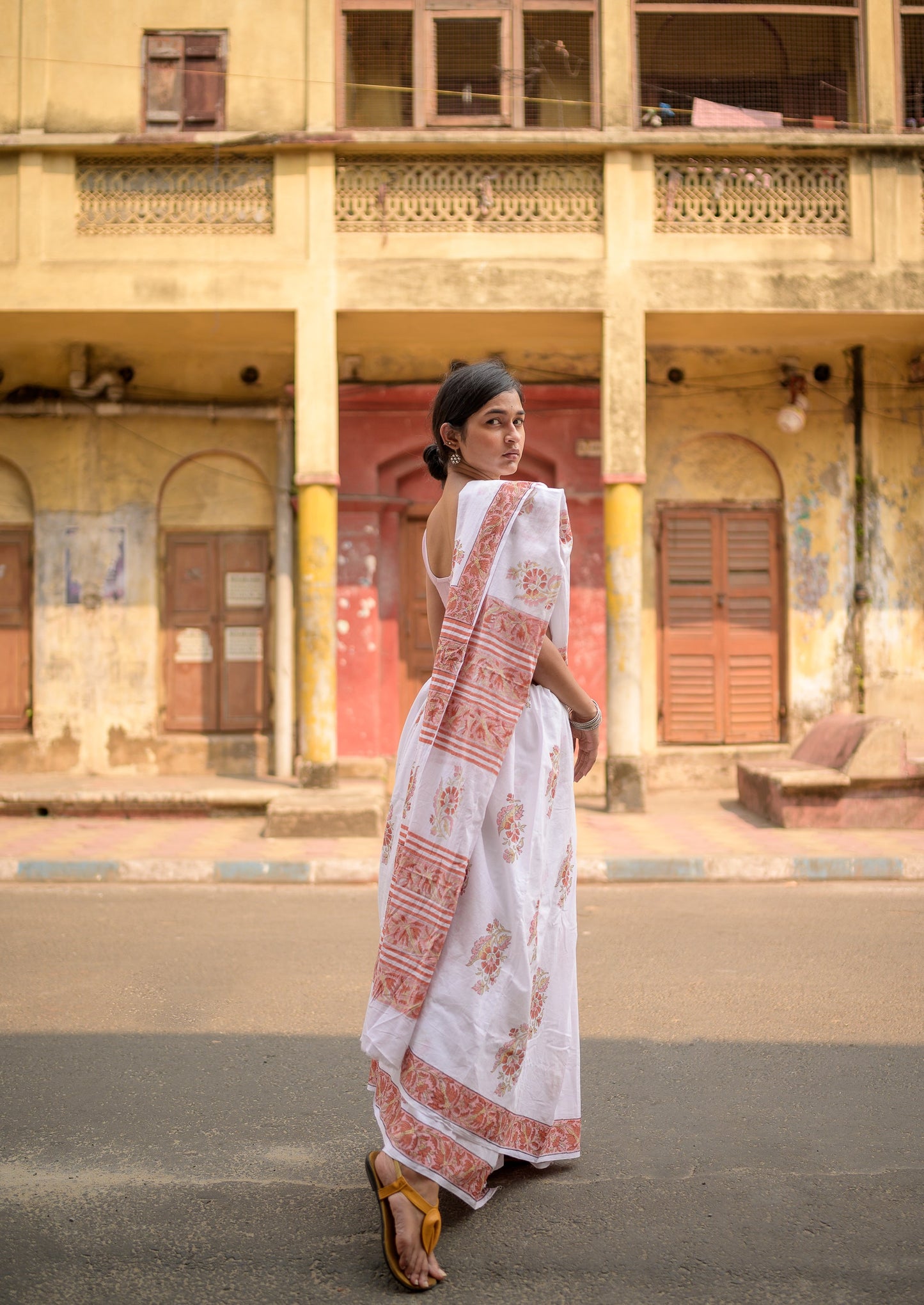 Sanganer Basant Mul Cotton Saree - Summer Special
