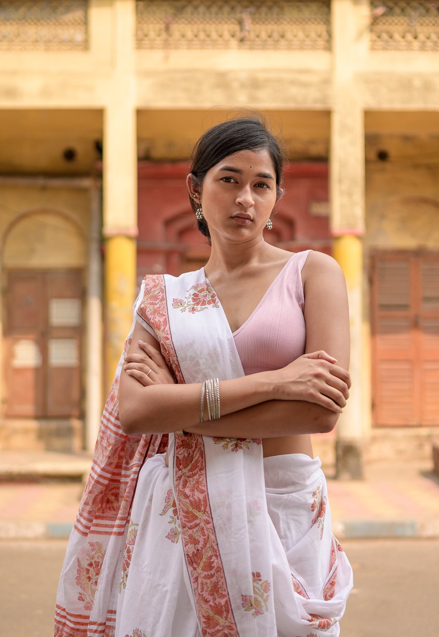 Sanganer Basant Mul Cotton Saree - Summer Special