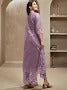 AMYRA DASTUR LAVENDER FLORAL EMBROIDERED REGULAR THREAD WORK A-LINE KURTA WITH TROUSERS & DUPATTA