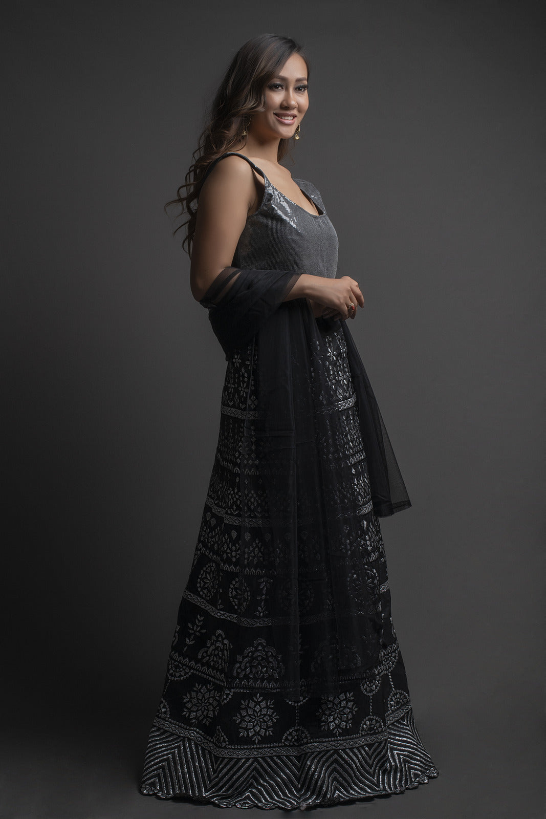 Stylish Black Color Designer Lehenga Choli