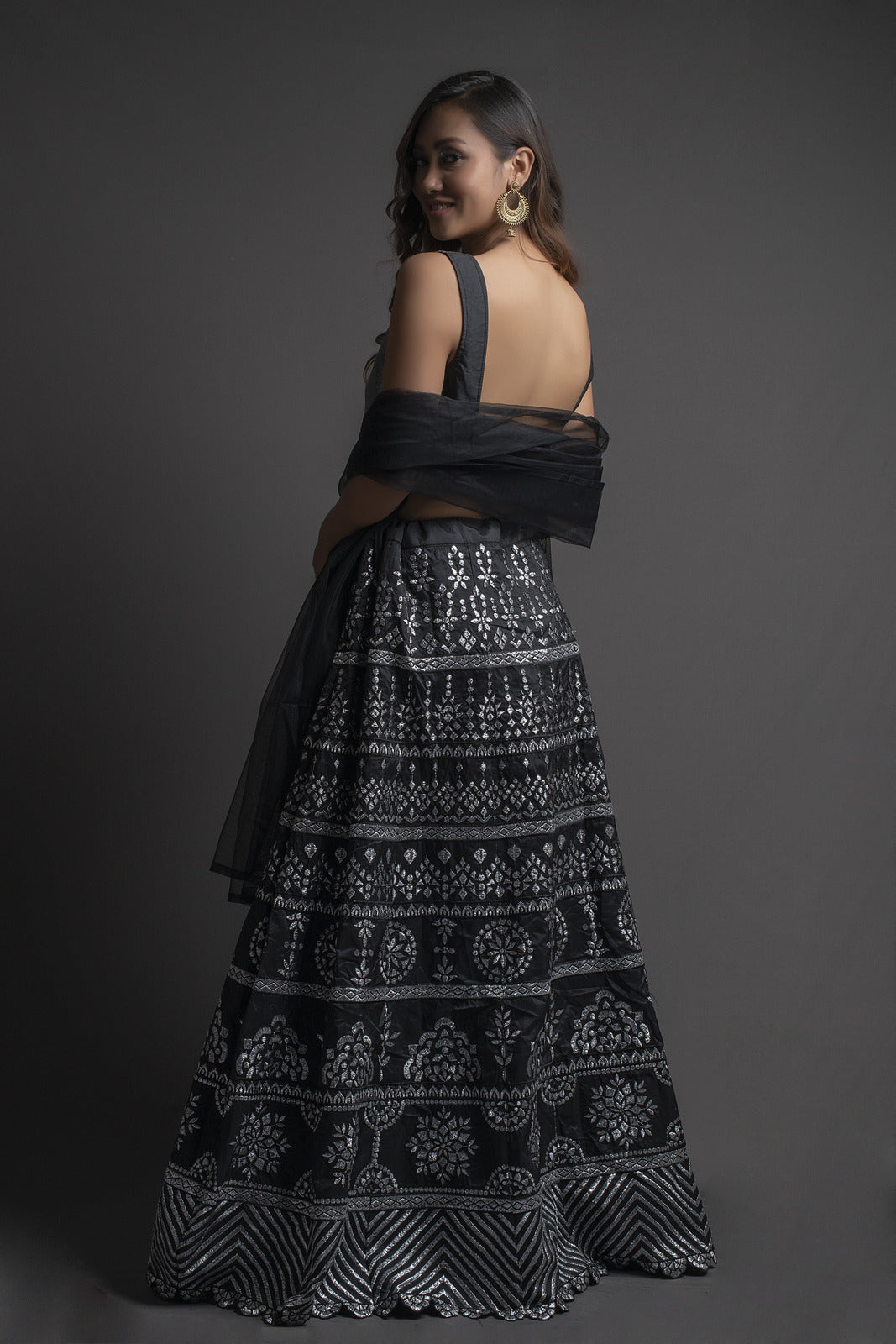 Stylish Black Color Designer Lehenga Choli