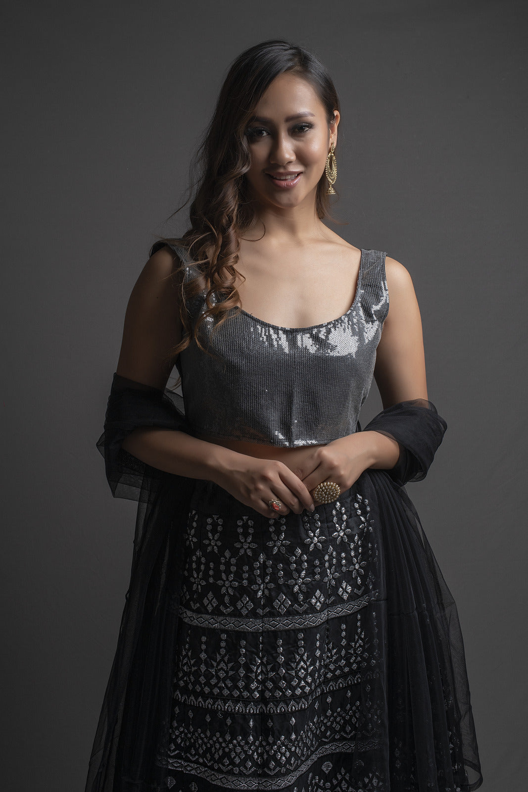 Stylish Black Color Designer Lehenga Choli