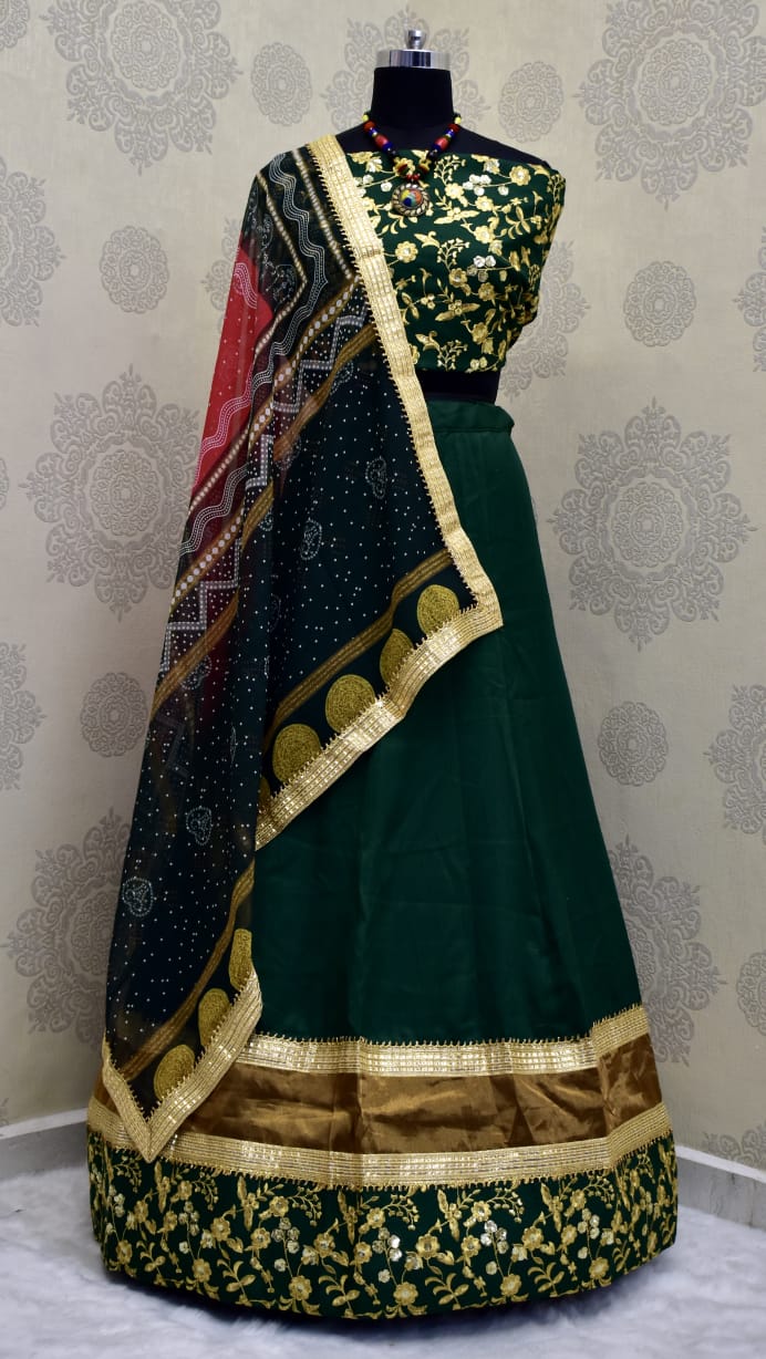 New Arrival Sabya Sachi Dark Green Lehenga Choli