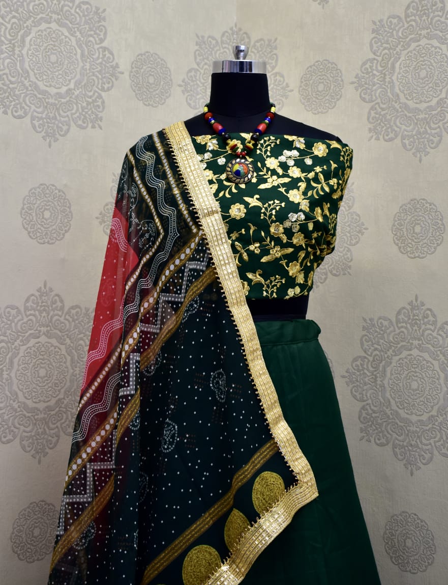 New Arrival Sabya Sachi Dark Green Lehenga Choli