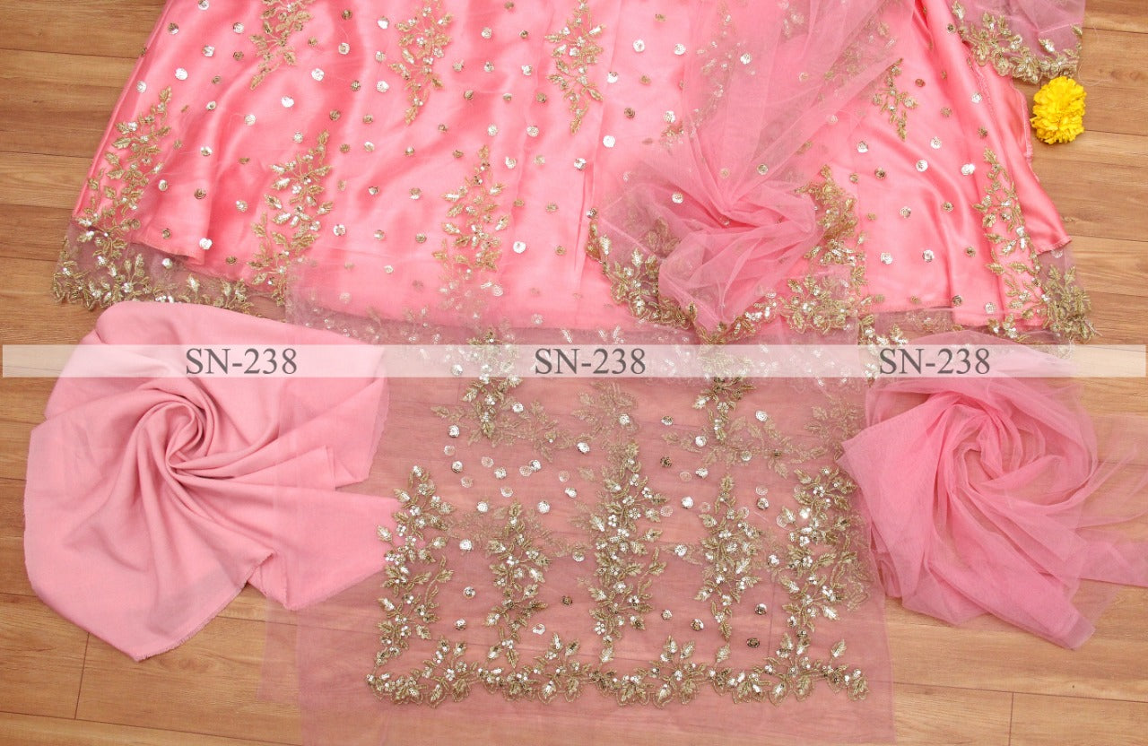 Light Pink Sequin Work Lehenga