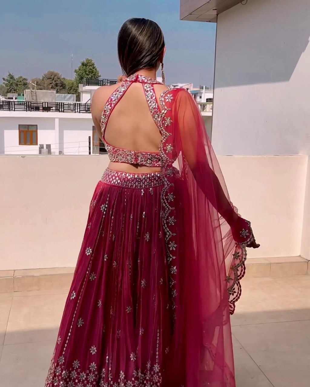 Pink Wedding Wear stylish Designer Lehenga