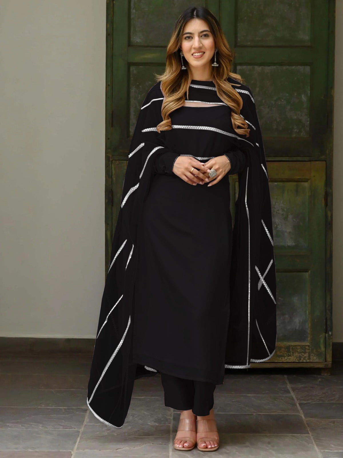Beautiful Georgette Kurta Set For Festive Wear