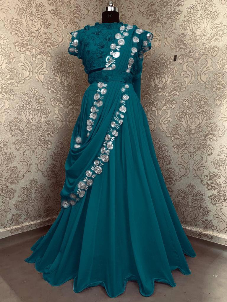 GREEN COLOR LEHENGA CHOLI