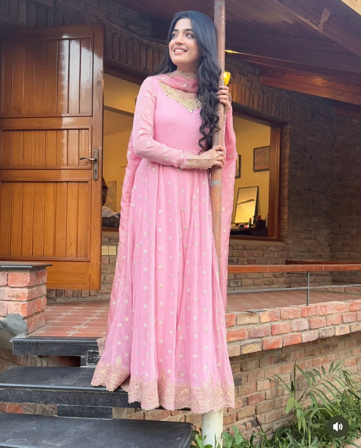 Blush Pink Embroidered Anarkali Suit with Dupatta – Elegant Look