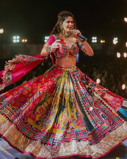 Vibrant Multicolor Lehenga Choli with Mirror Work