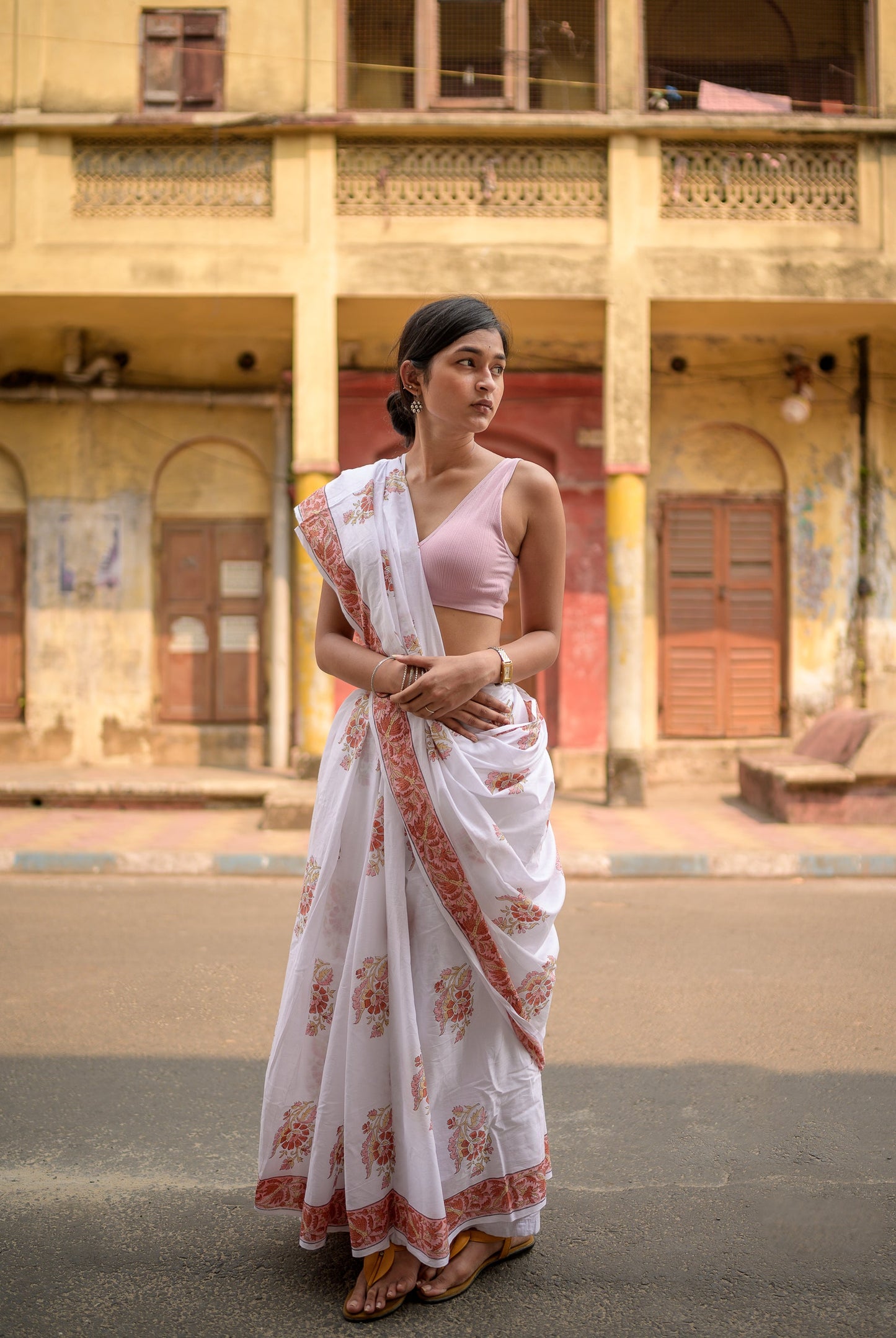 Sanganer Basant Mul Cotton Saree - Summer Special