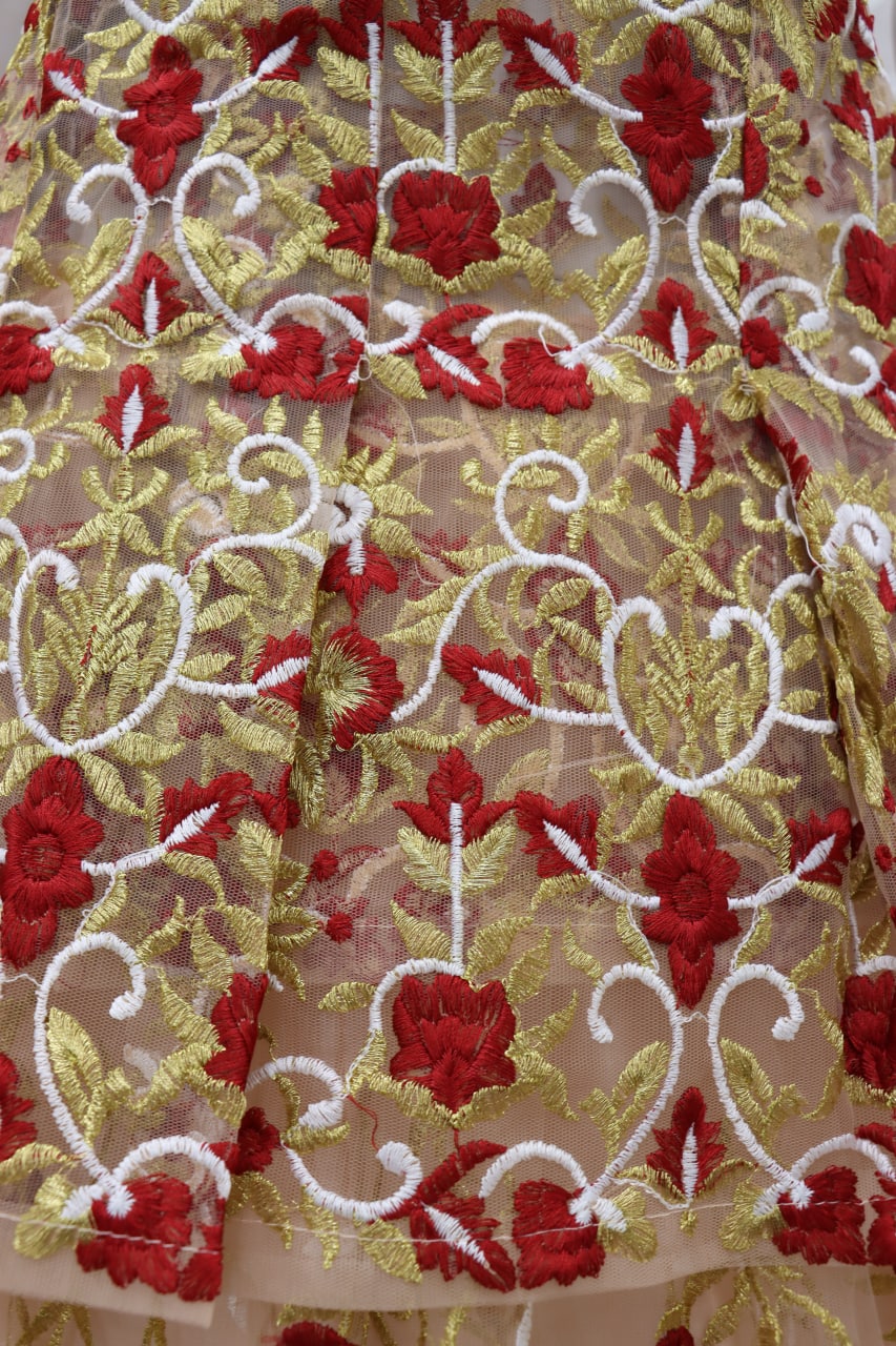 :  Latest designer peach color lehenga with top