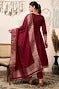 Maroon Embroidered Anarkali Salwar Suit