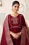 Maroon Embroidered Anarkali Salwar Suit