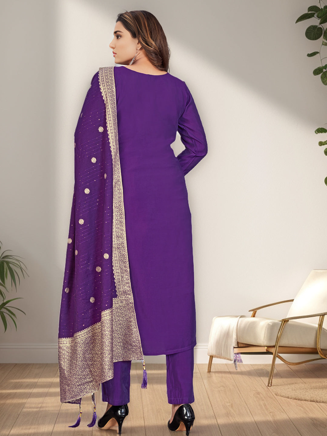 Buy Purple Kurta suit Sets For Women