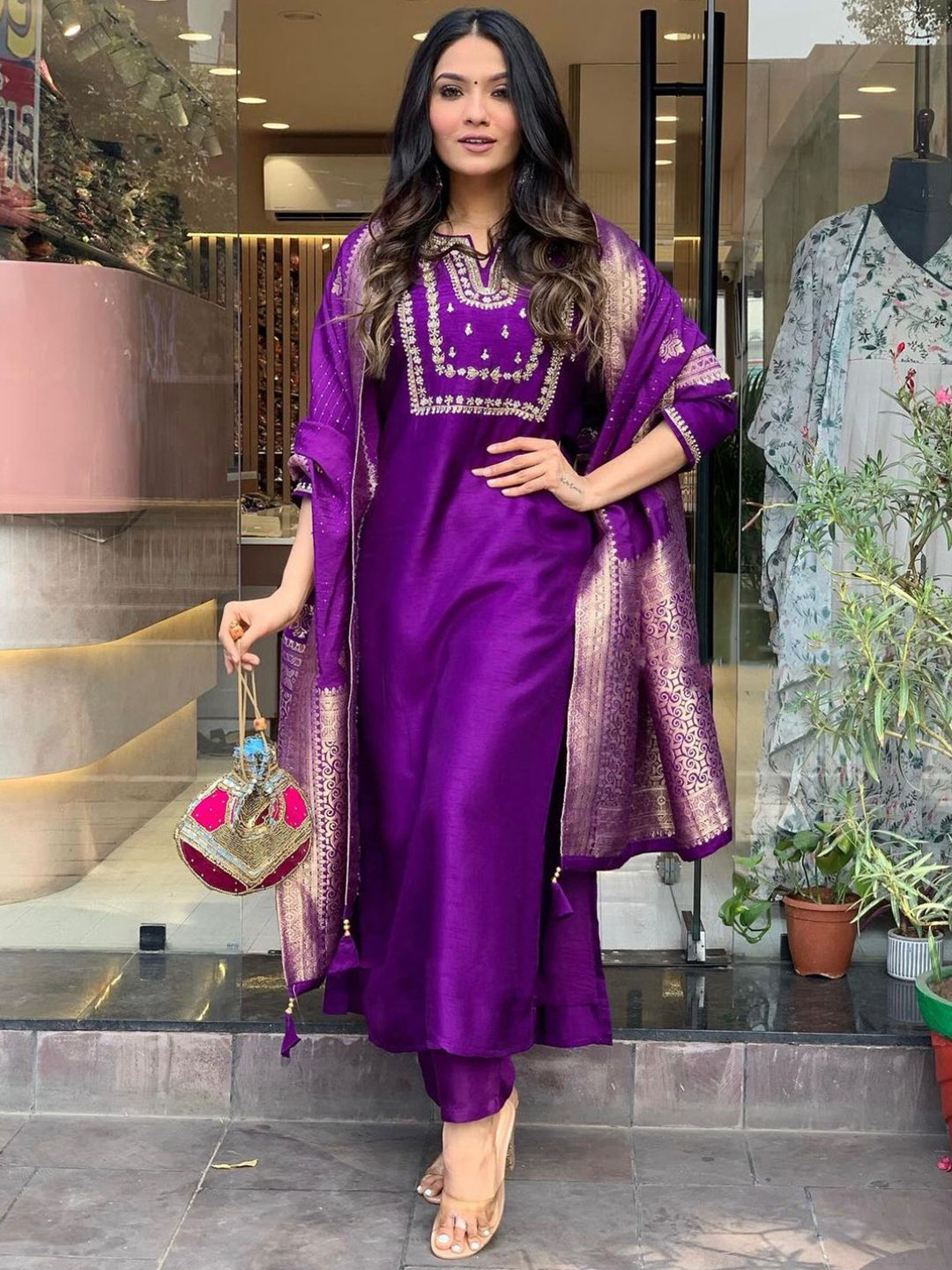 Buy Purple Kurta suit Sets For Women