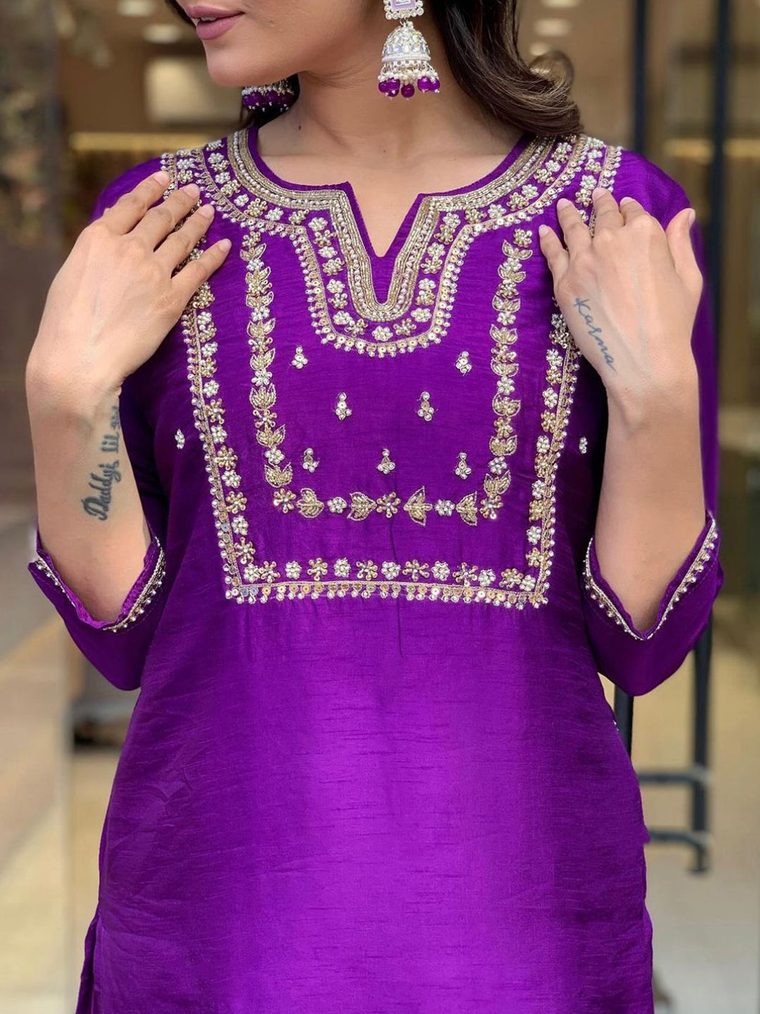 Buy Purple Kurta suit Sets For Women