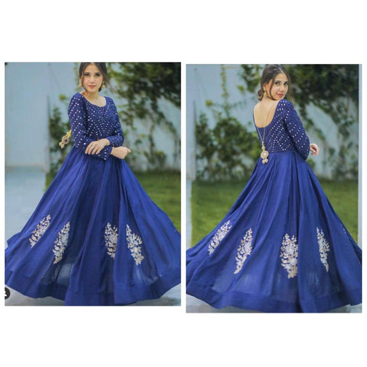 Beautiful Blue Color Women’s Long Gown