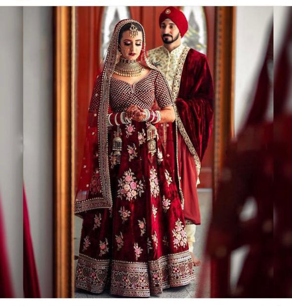 Bridal Wear Maroon Color Lehenga Choli