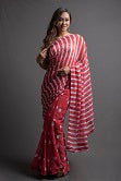 Buy Red Georgette Printed Saree Online