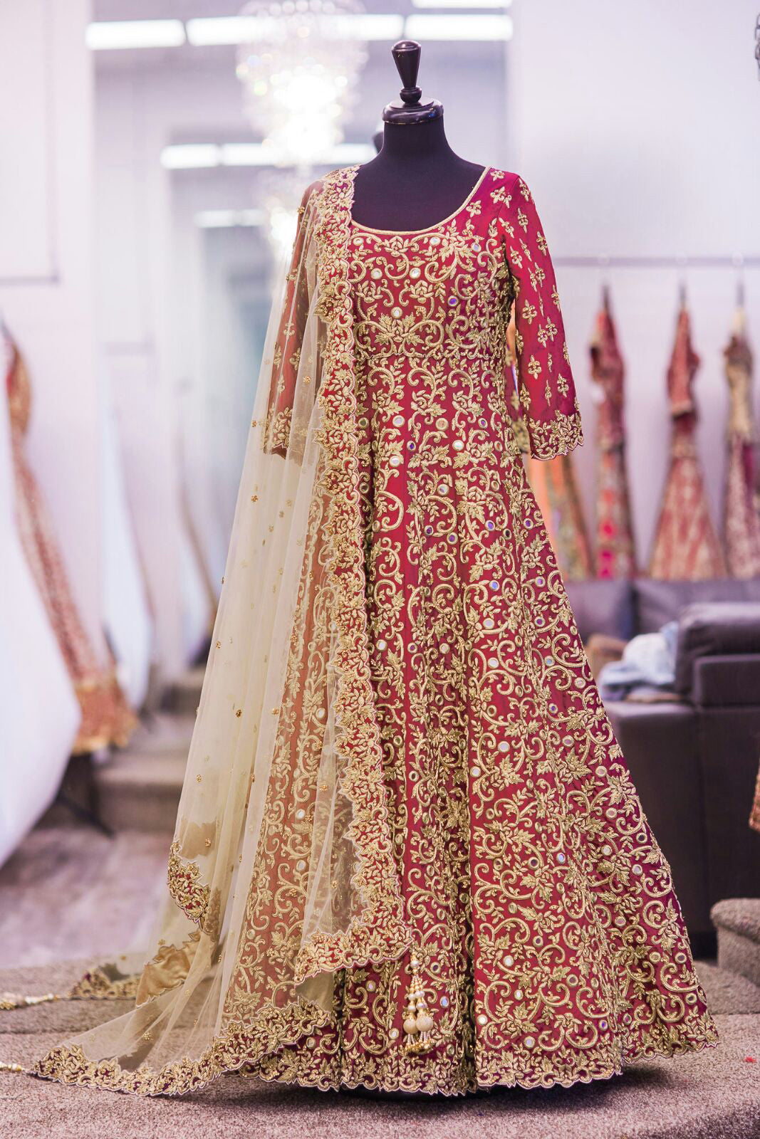 Latest Designer Pink Wedding Salwar Suit