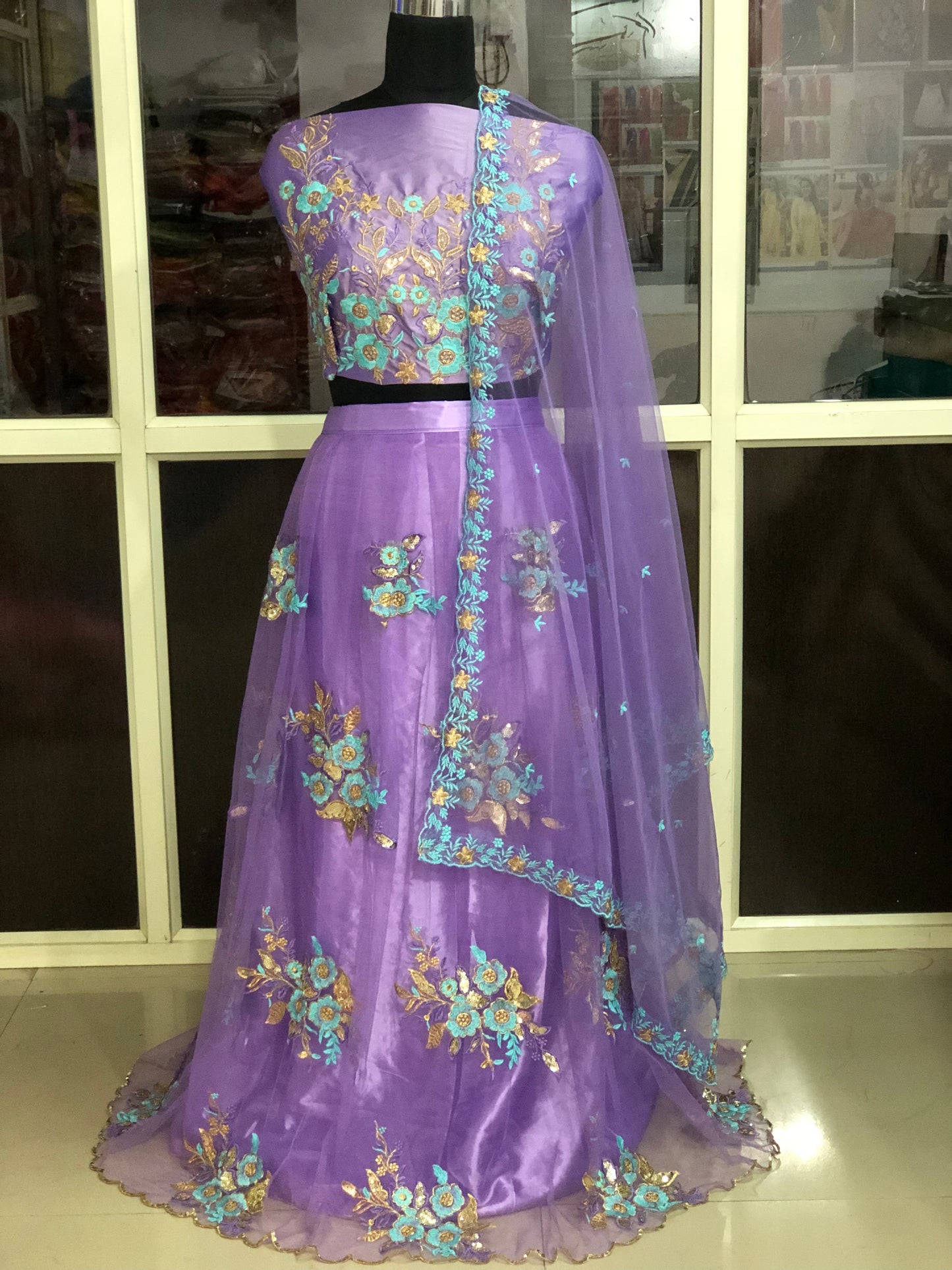 Latest Purple Color Partywear Lehenga Choli