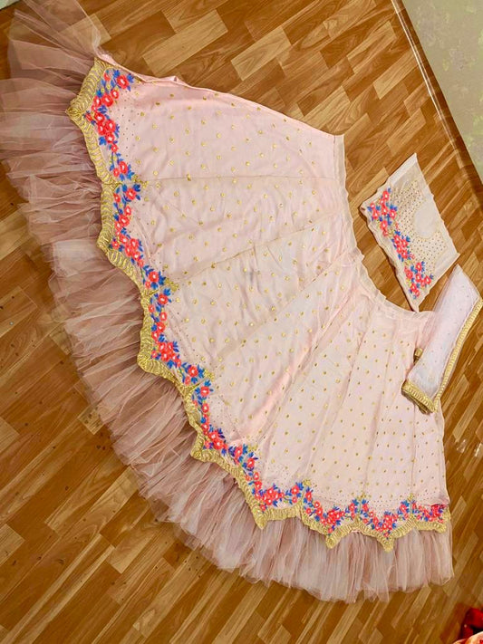 Gorgeous Designer Light Pink Color Wedding Wear Lehenga Choli