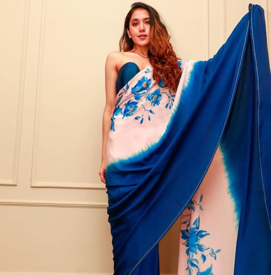 BLUE COLOR SAREE