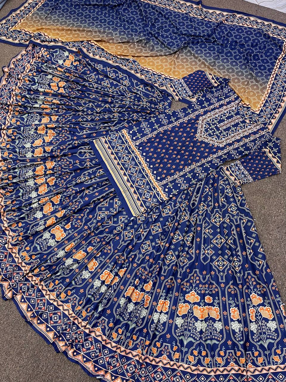 NEAVY BLUE COLOR LEHENGA CHOLI