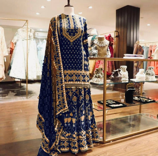 NEAVY BLUE COLOR LEHENGA CHOLI