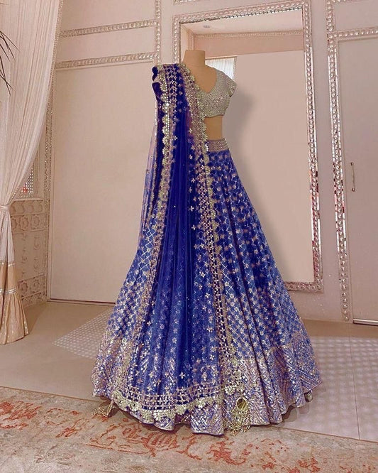 BLUE COLOR LEHENGA CHOLI