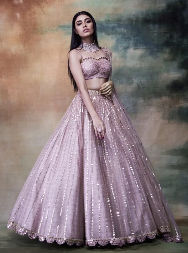 Engrossing Baby Pink Sequence Party Wear Lehenga Choli