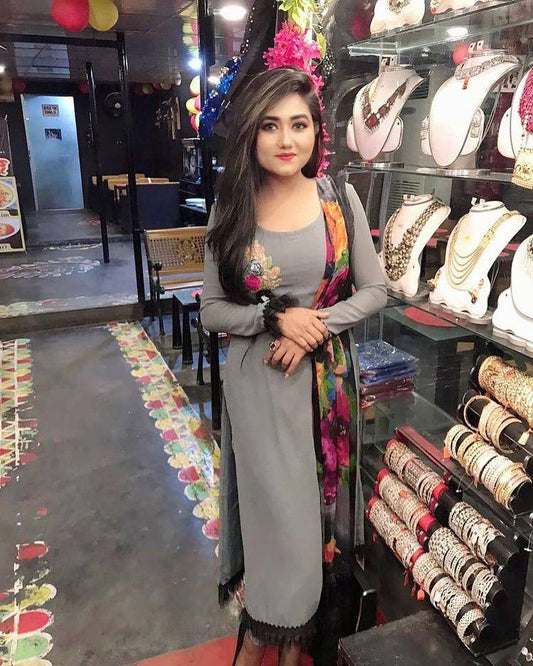 Grey Color Casual Wear Kurti