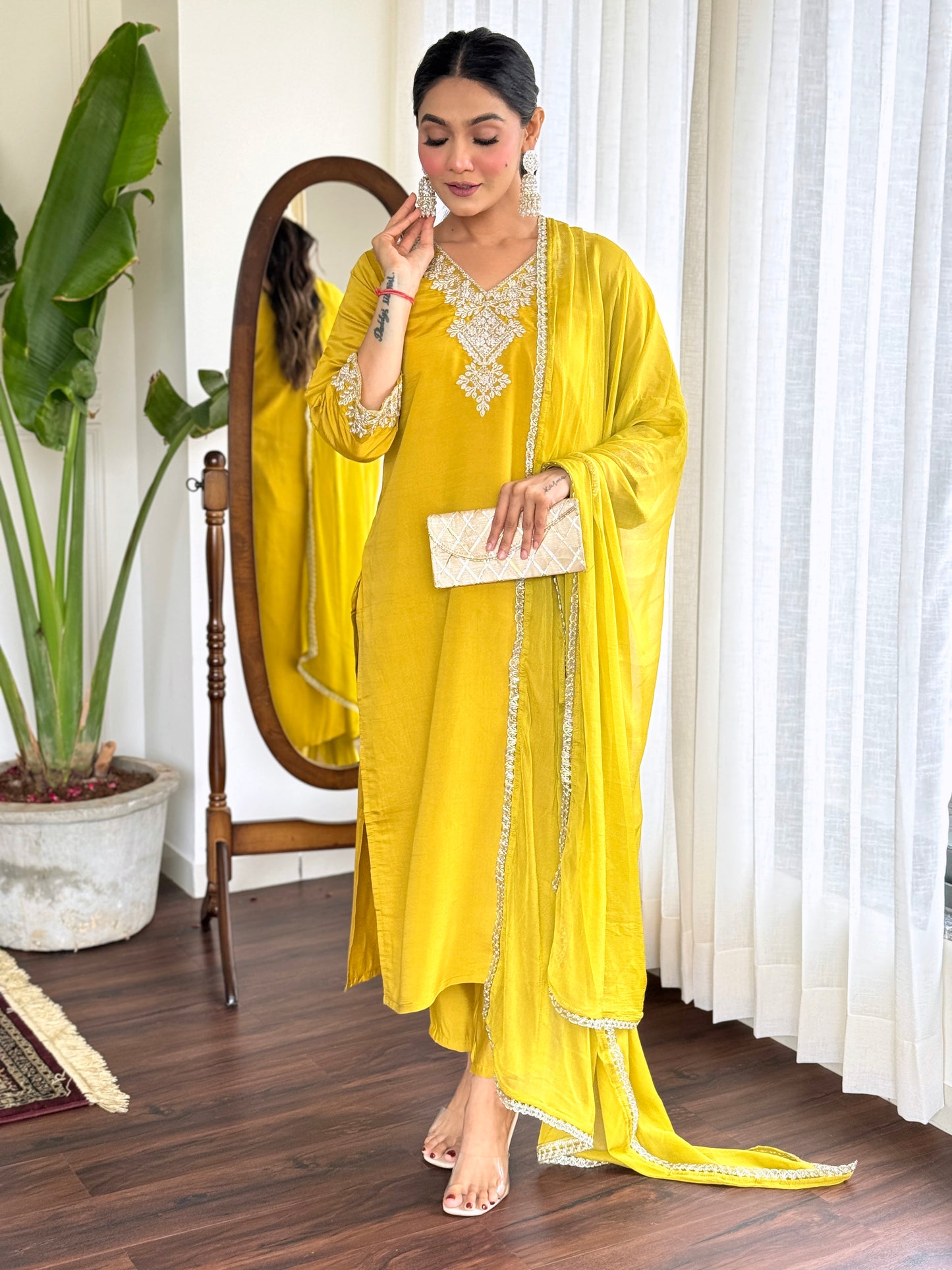 BUY  Yellow Kurta Suit Sets