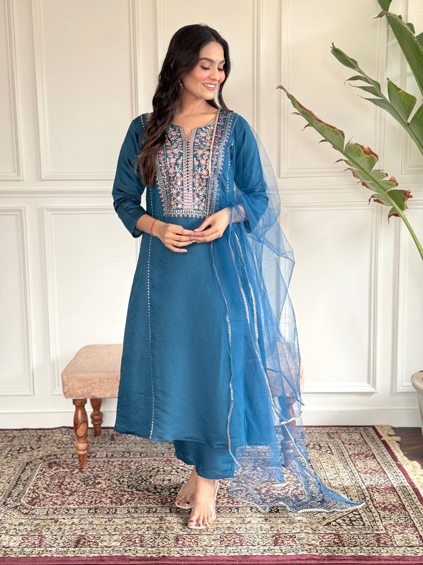 Buy Teal Kurta Suit Sets for Women