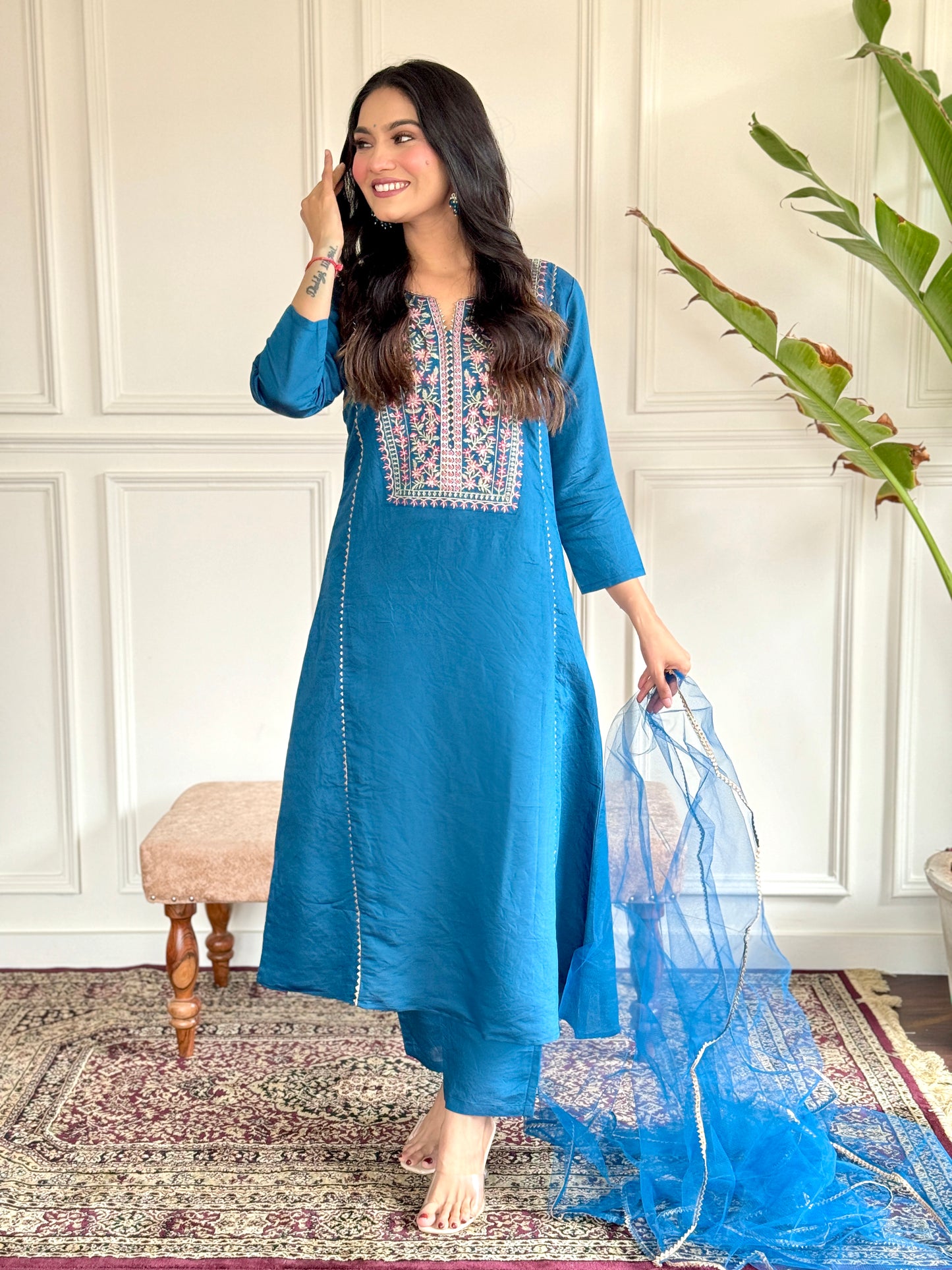 Buy Teal Kurta Suit Sets for Women