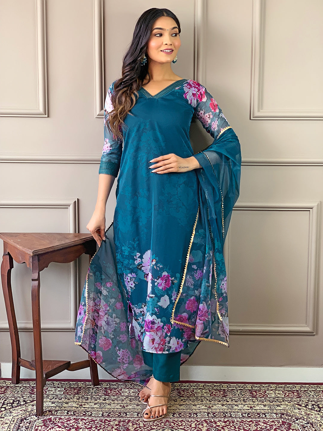 Women PRINTED TEBBY kurta set