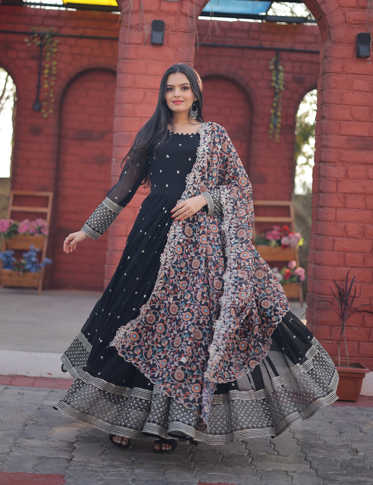 Premium Designer Gown With Heavy Dupatta