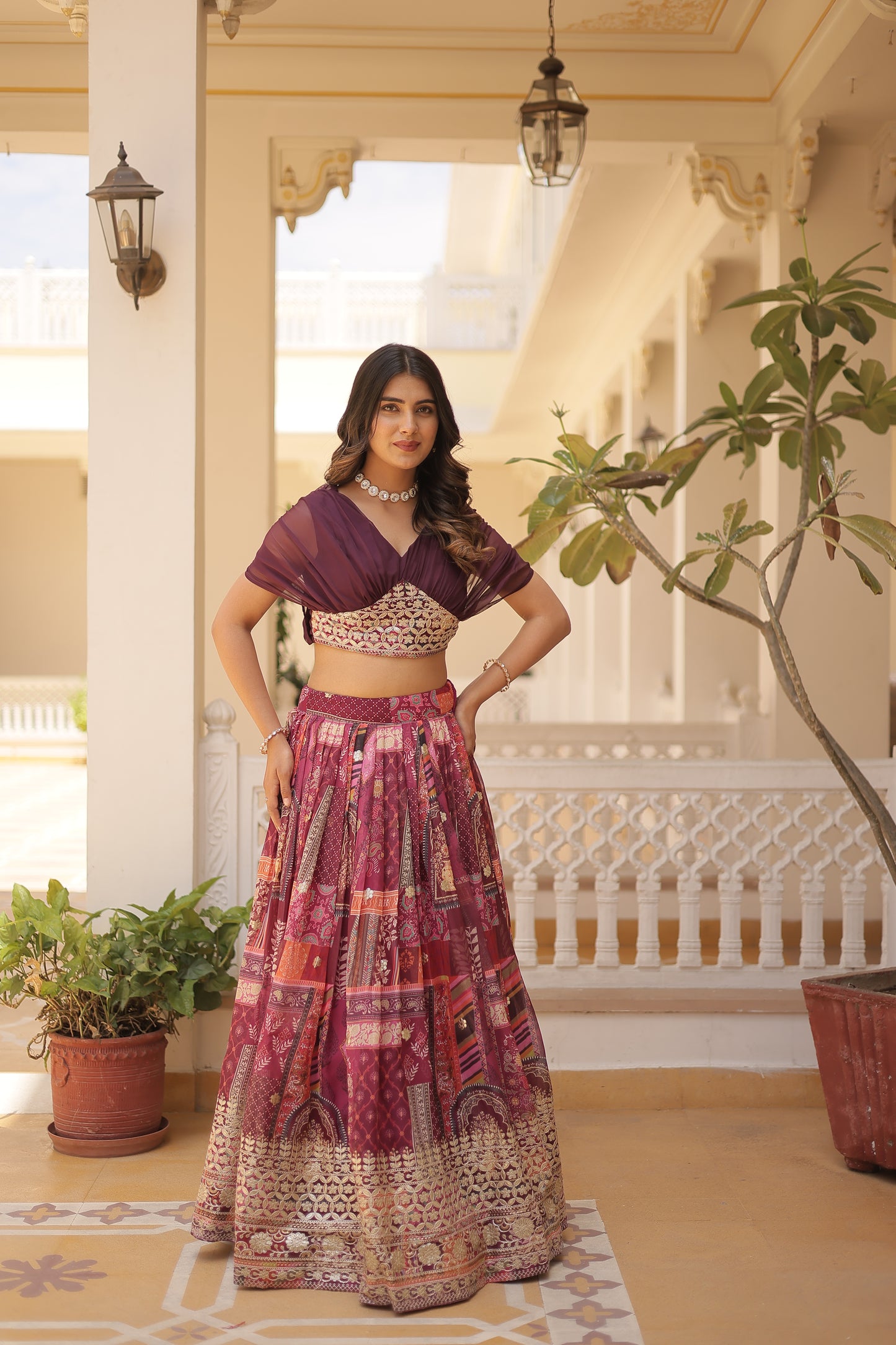 Fancy Printed  Partywear Lehenga Choli