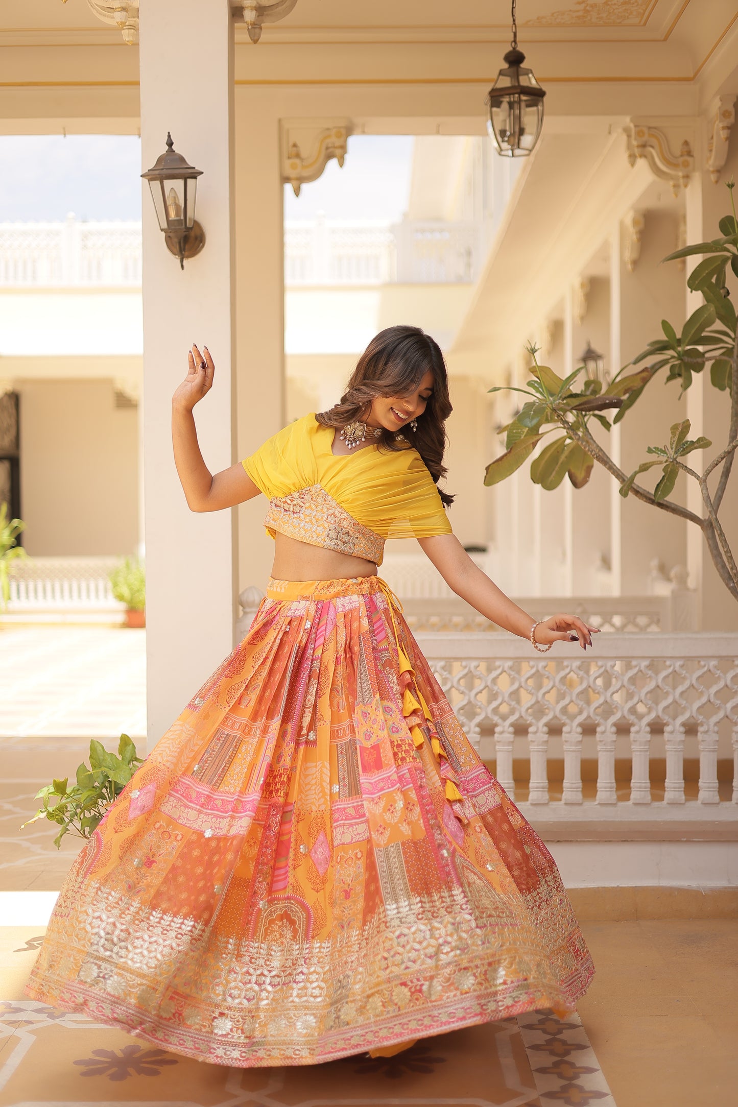 Fancy Printed  Partywear Lehenga Choli