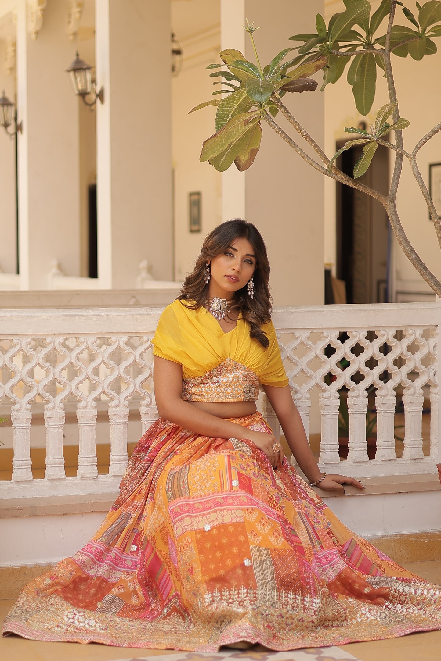 Fancy Printed  Partywear Lehenga Choli