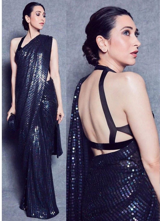 Stylish Party Wear Georgette With Sequence Saree