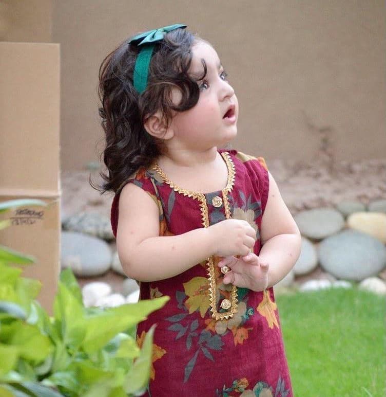 Mother Daughter Maching Dress In Maroon