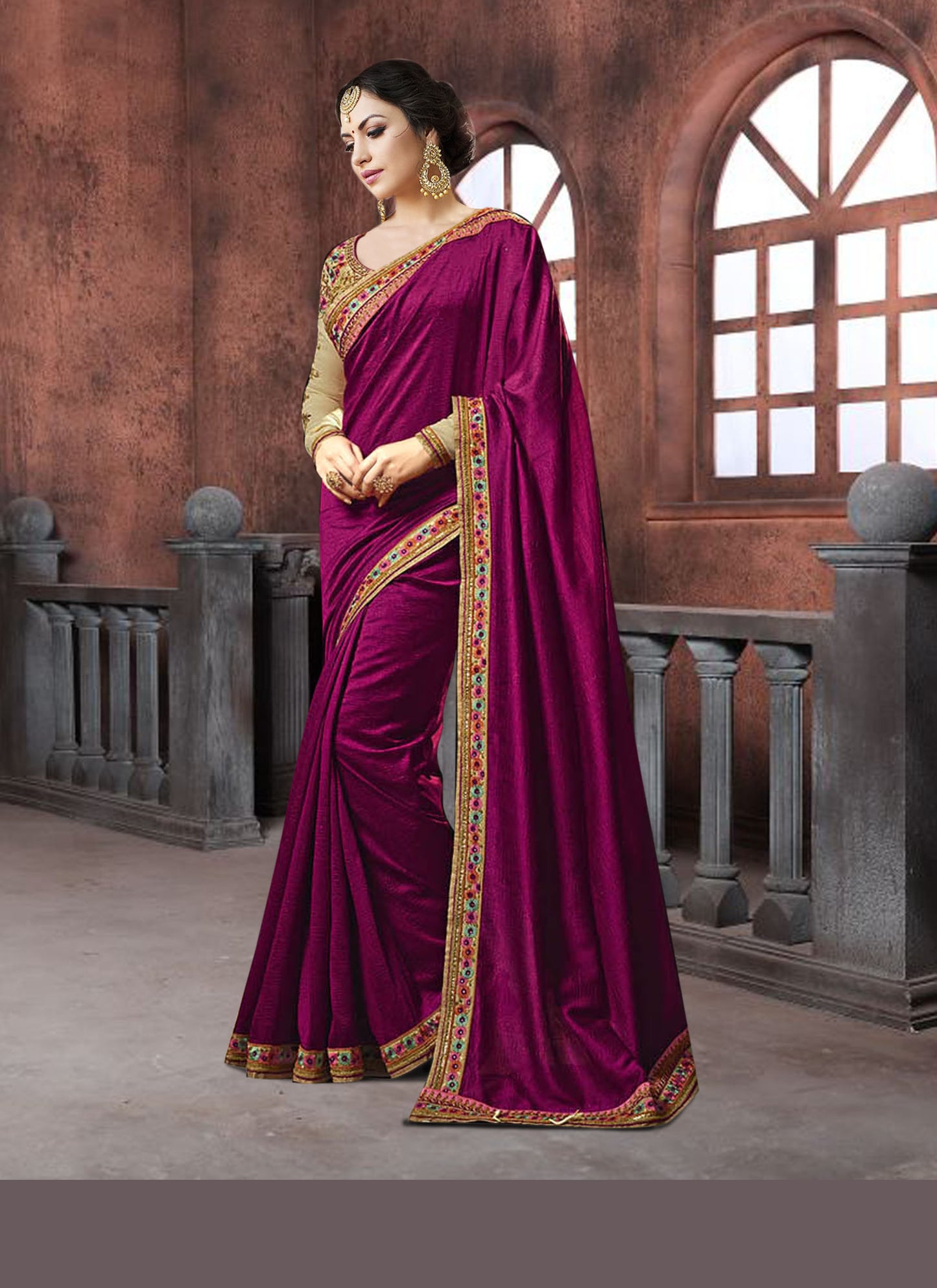 Purple Color Saree