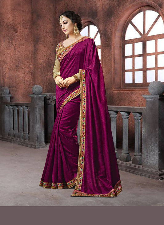 Purple Color Saree