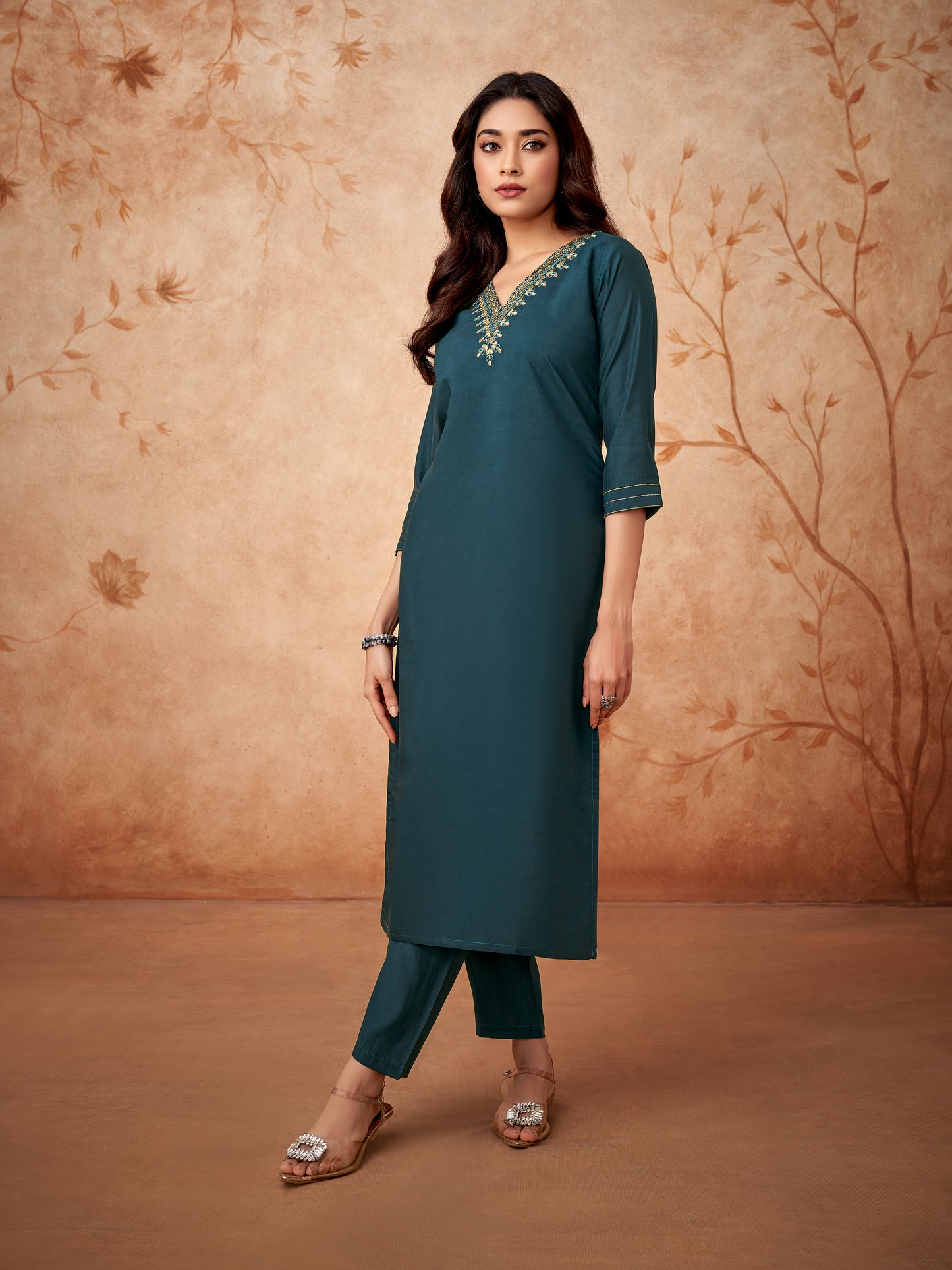 Women"s Embroidery Straight Kurta Pant With Dupatta