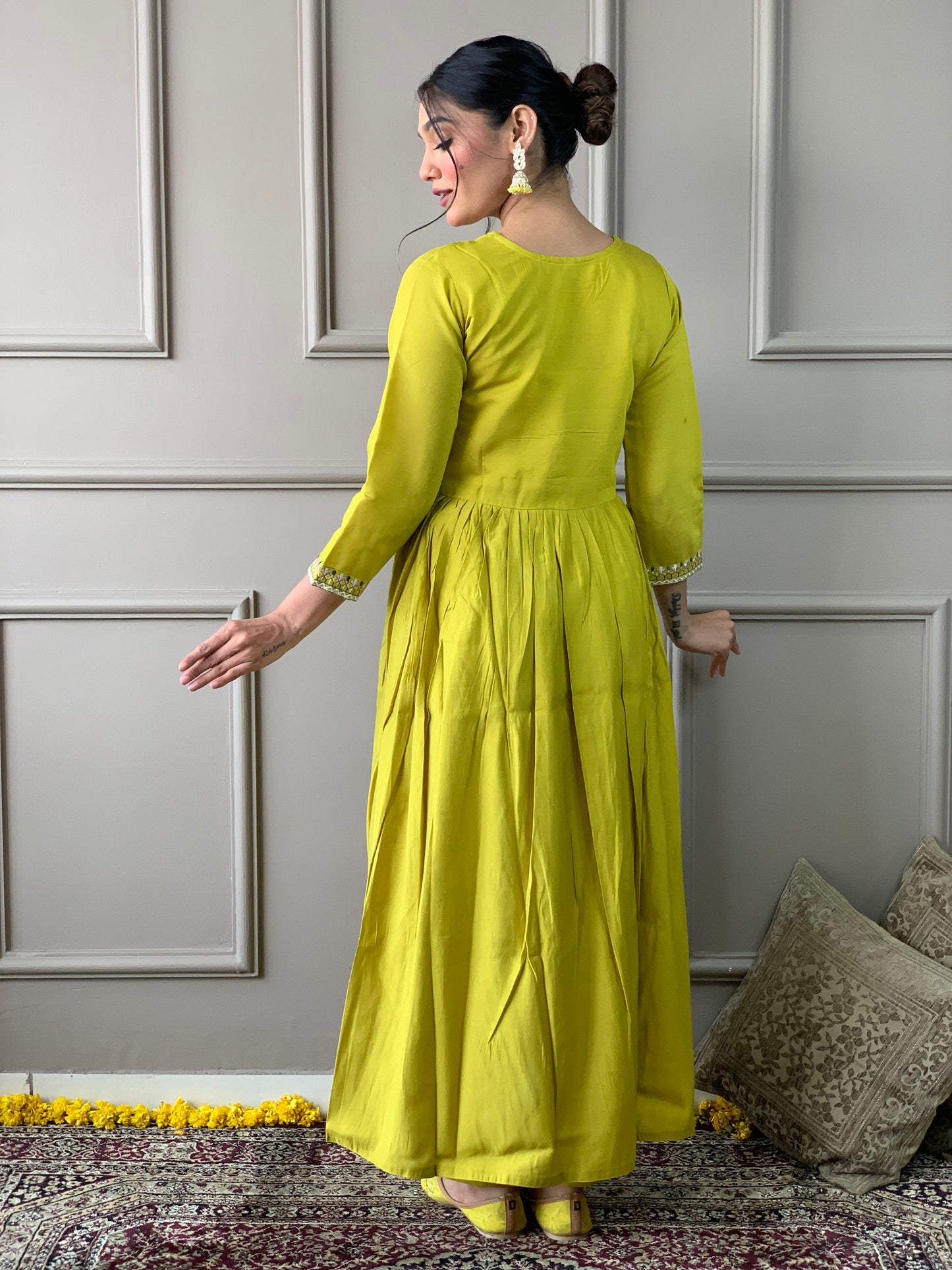 Lime Green Kurta Suit  sets