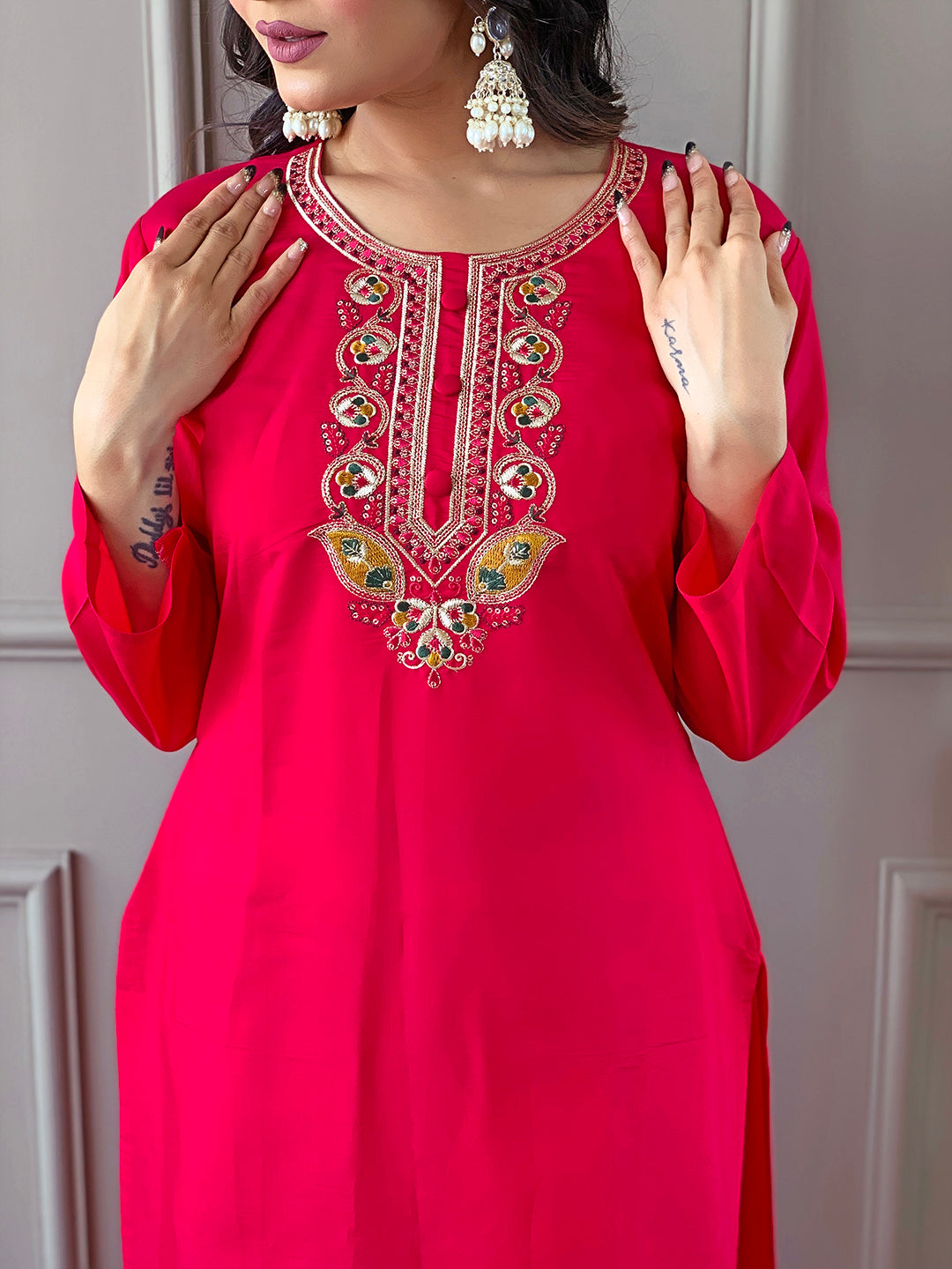 Women embroidery kurta sets