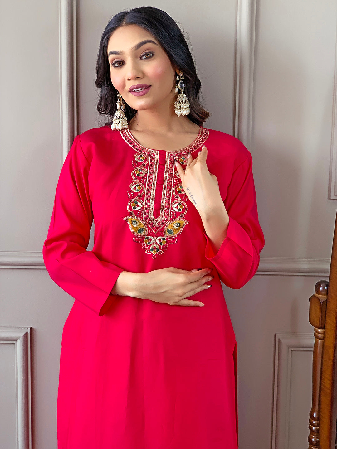 Women embroidery kurta sets