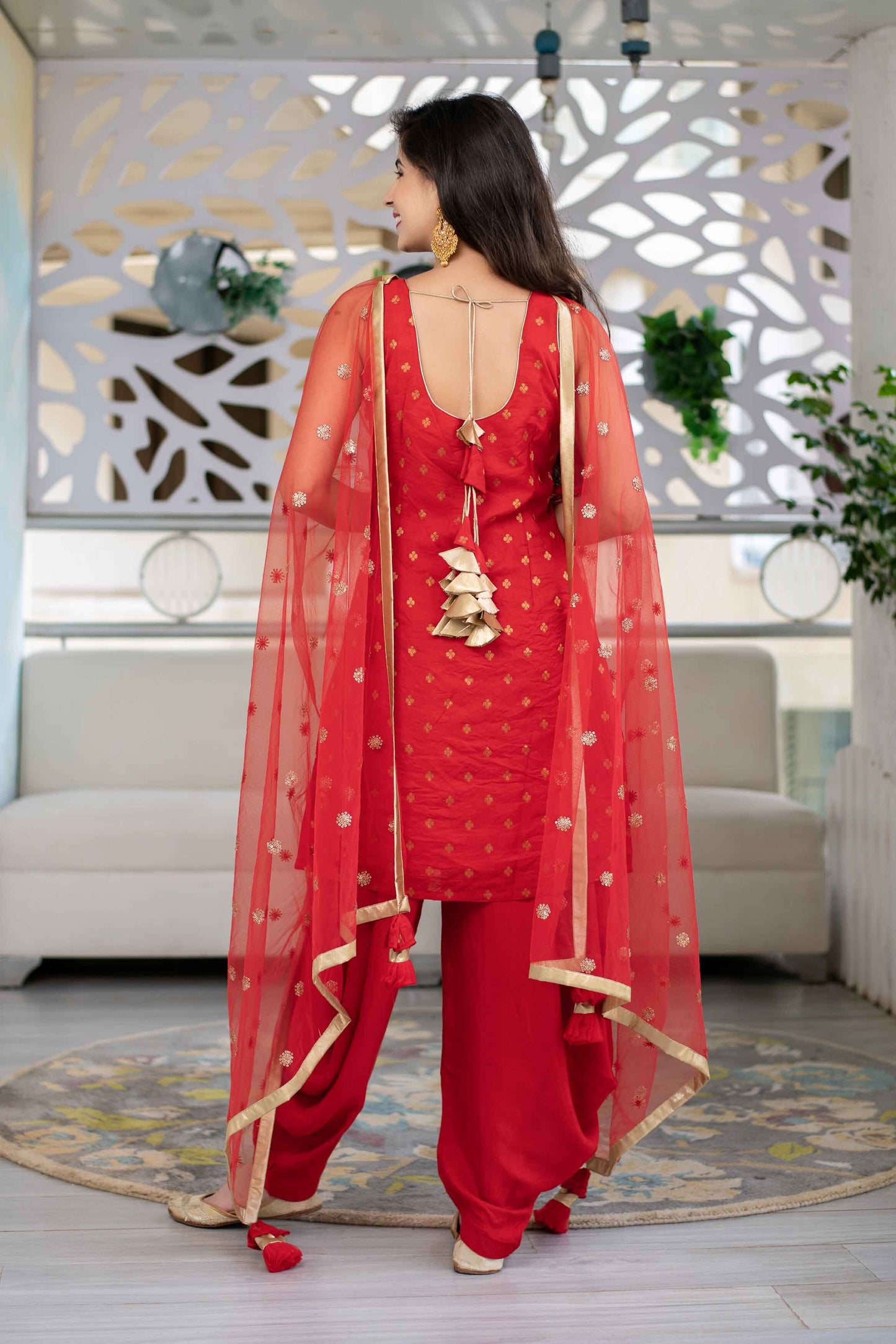 Stunning Red Party Wear Salwar Suit